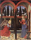 Annunciation Paintings - Annunciation by Alessio Baldovinetti